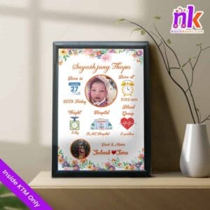 Personalized Baby Stats Photo Frame